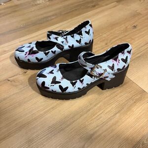KOI Footwear Chunky Mary Jane Platform Shoes Sz 6 Blue Pink Alt Pink Pastel Goth